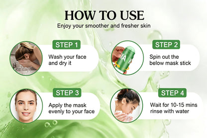 Green Tea Deep Cleanse Mask Stick – Pore Refining & Oil Control Clay Mask